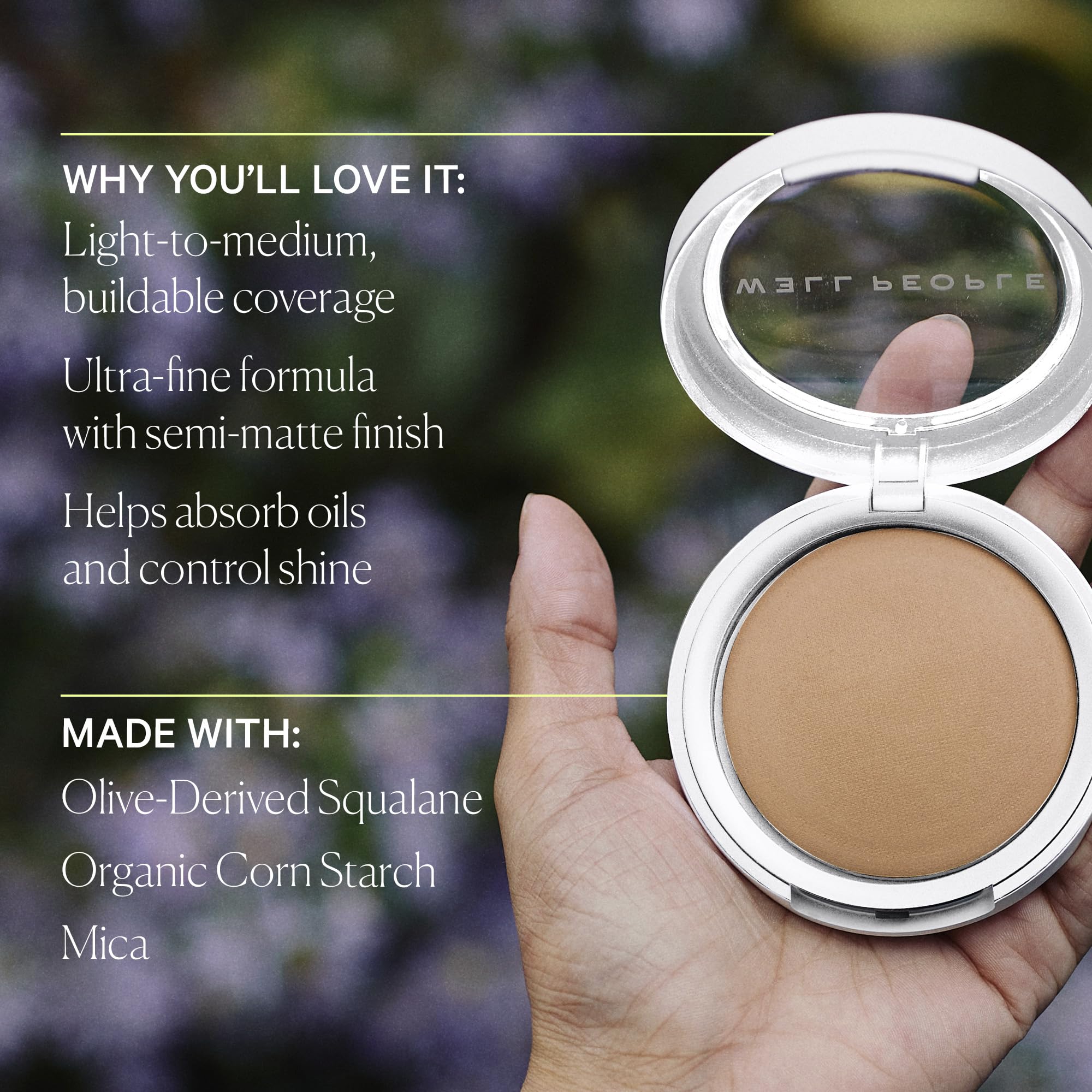 Well People Bio Powder Foundation, Lightweight & Hydrating Foundation For Perfecting & Smoothing Skin, Semi-Matte Finish, Vegan & Cruelty-free, 1C - Image 4
