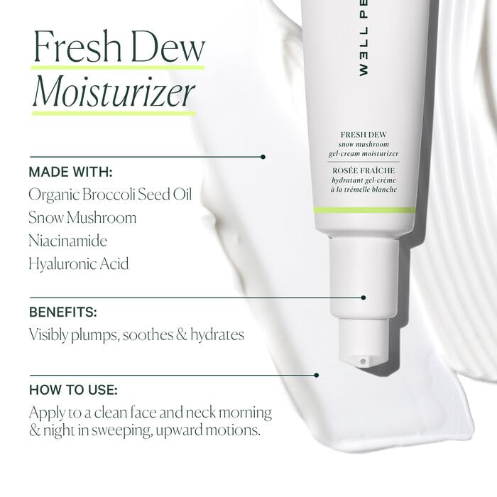Well People Fresh Dew Snow Mushroom Gel-Cream Moisturizer, Face Moisturizer For Plumping & Hydrating, Made With Hyaluronic Acid, Vegan & Cruelty-free - Image 3