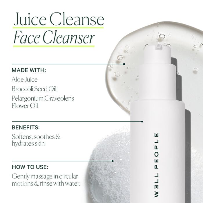 Well People Juice Cleanse Soothing Aloe Face Cleanser, Nourishing Gel-based Cleanser For All Skin Types, Softens & Hydrates Skin, Vegan & Cruelty-free - Image 3