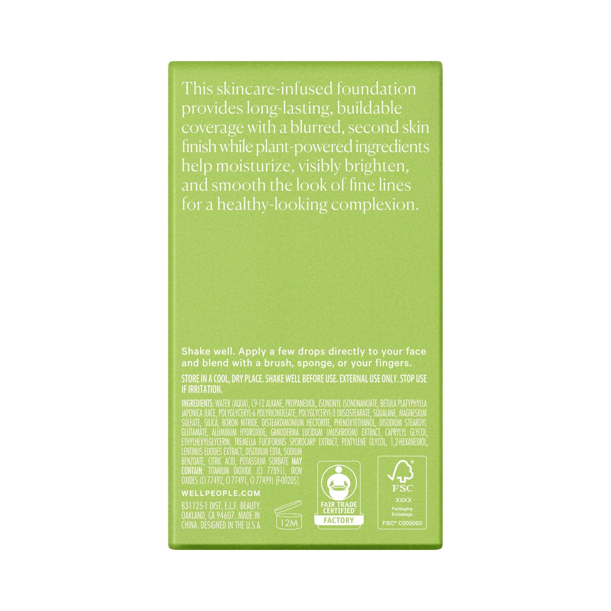 Well People Skinforia Serum Foundation, Lightweight Tinted Formula Hydrates, Smooths, and Evens Skin Tone with Birch Sap and Mushroom Complex, Long-Lasting, Natural Finish, 10 Fair Cool - Image 10