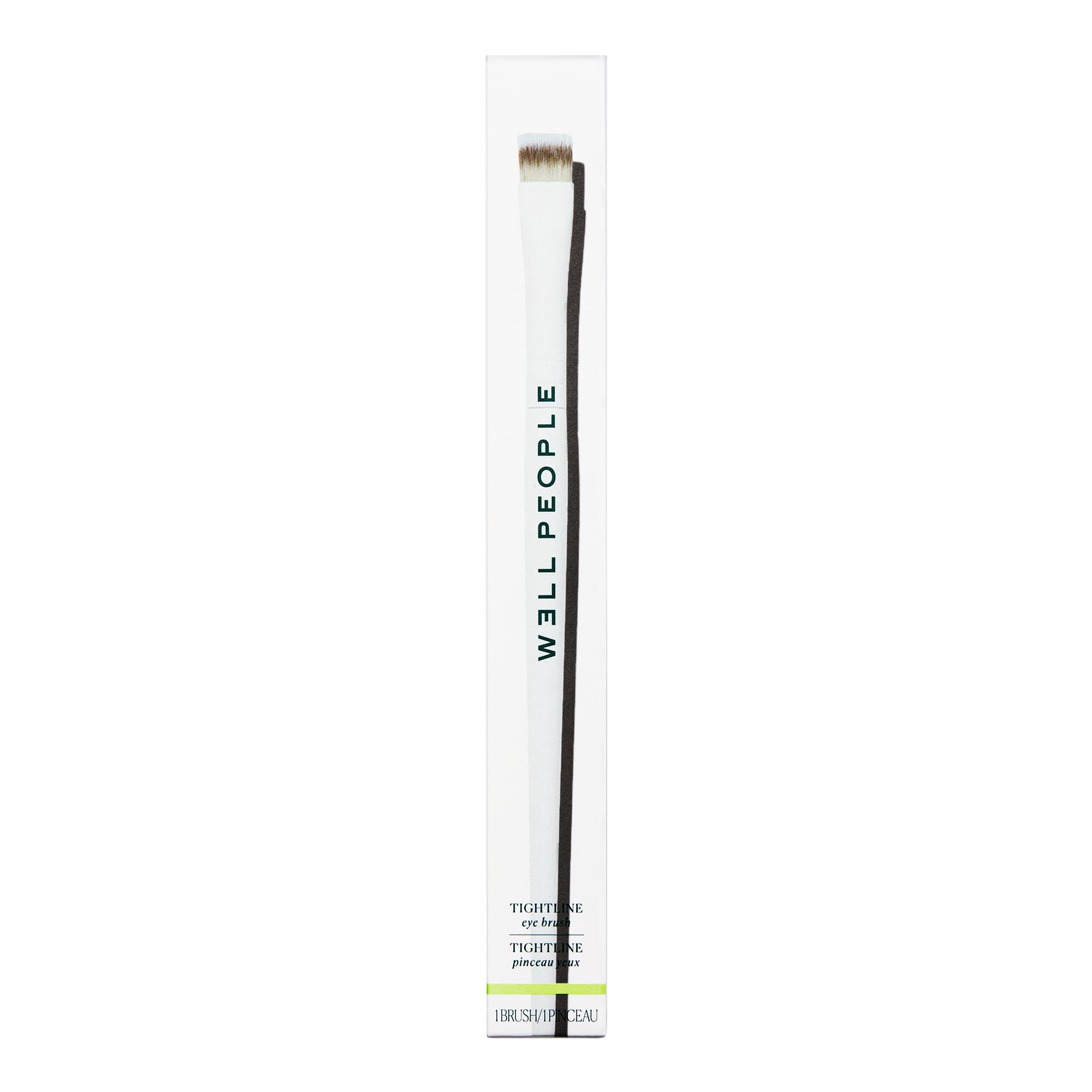 Well People Tightline Eye Brush, Dense, Flat Brush For Precise Lining Of Eyes & Brows, Use With Powder, Cream & Gel Products, Cruelty-free Bristles - Image 3